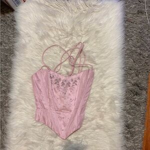 Vintage Pink Corset Top